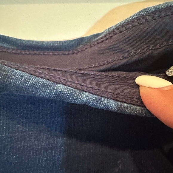 Chicos Zenergy Blue Cotton Blend Knit Basic Legging High Rise Size 1 M 8/10 - Picture 5 of 5